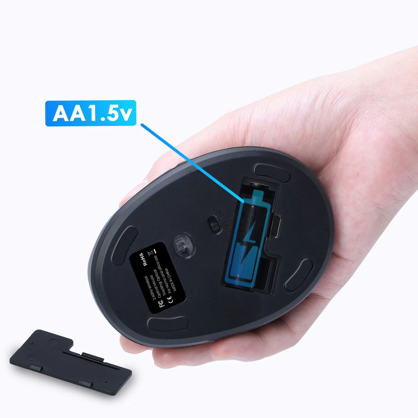 Wireless Vertical Mouse Ergonomics Design Low Noise Button 1600 DPI Adjustable Plug And Play Office Use Mause Play Game Mice