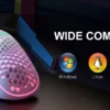 2.4G Wireless Mouse with RGB Backlit 6-button 3-speed DPI Type C Rechargeable Ergonomic Honeycomb Design Gaming Mouse