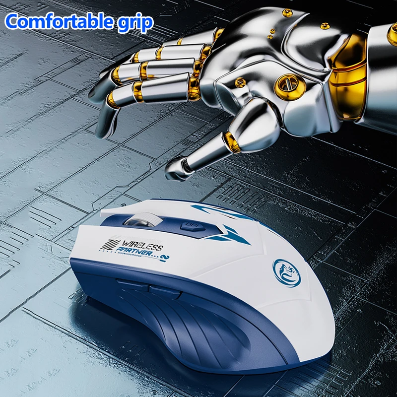 FK5 Bluetooth Compatible 2.4G Wireless Mouse 6 Buttons Gaming Mice Rechargeable Low Noise Buttons 1600 DPI For PC Laptop