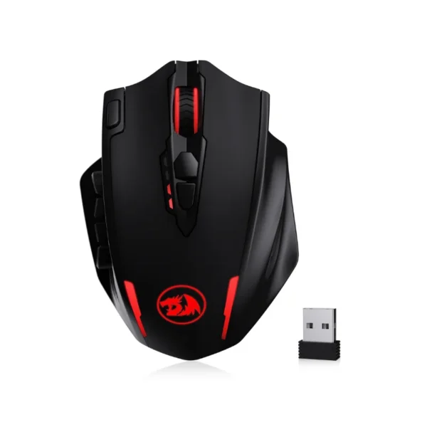 Gaming 16000 DPI Wired 2.4Ghz Wireless RGB Optical Gamer Mice 16 Programmable Buttons, Black/White Mouse