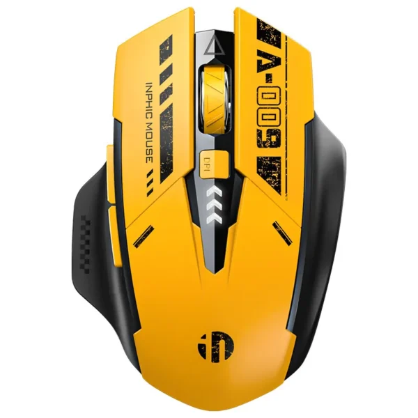2.0 Bumblebee Wireless Gaming Mouse Rechargeable Ergonomic Bluetooth Silent Mouse, Suitable for PC Laptops