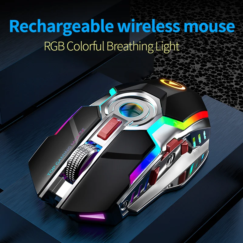 Mouse Ergonomic 2.4GHz Wireless Optical Mice 3 Adjustable DPI 800/1200/1600 6 Buttons for Laptop PC Computer Desktop