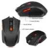 USB Receiver Wireless Mouse 2.4G 6 Buttons Professional Optical Wireless Mouses USB Right Scroll Mice for Laptop PC Gamer