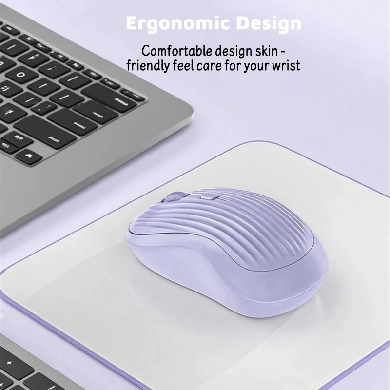 Type-C Rechargeable 2.4G Bluetooth Dual Mode Wireless Mouse Ergonomic Fashion Silent Mouse Desktop Laptop Tablet for iPhone iPad