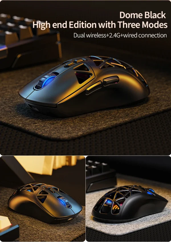 Mouse Hollow Lightweight PMW3325 Tri-mode Bluetooth Wireless  Gaming Portable Laptop Desktop Tablet