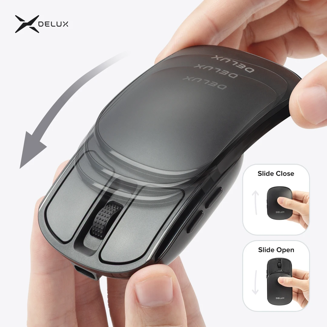 Pocket Folding Mouse Wireless 2.4G Bluetooth5.2 Silent Click Portable Ultra-light 55g for MacBook Tablet Computer PC Mice