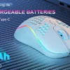 2.4G Wireless Mouse with RGB Backlit 6-button 3-speed DPI Type C Rechargeable Ergonomic Honeycomb Design Gaming Mouse