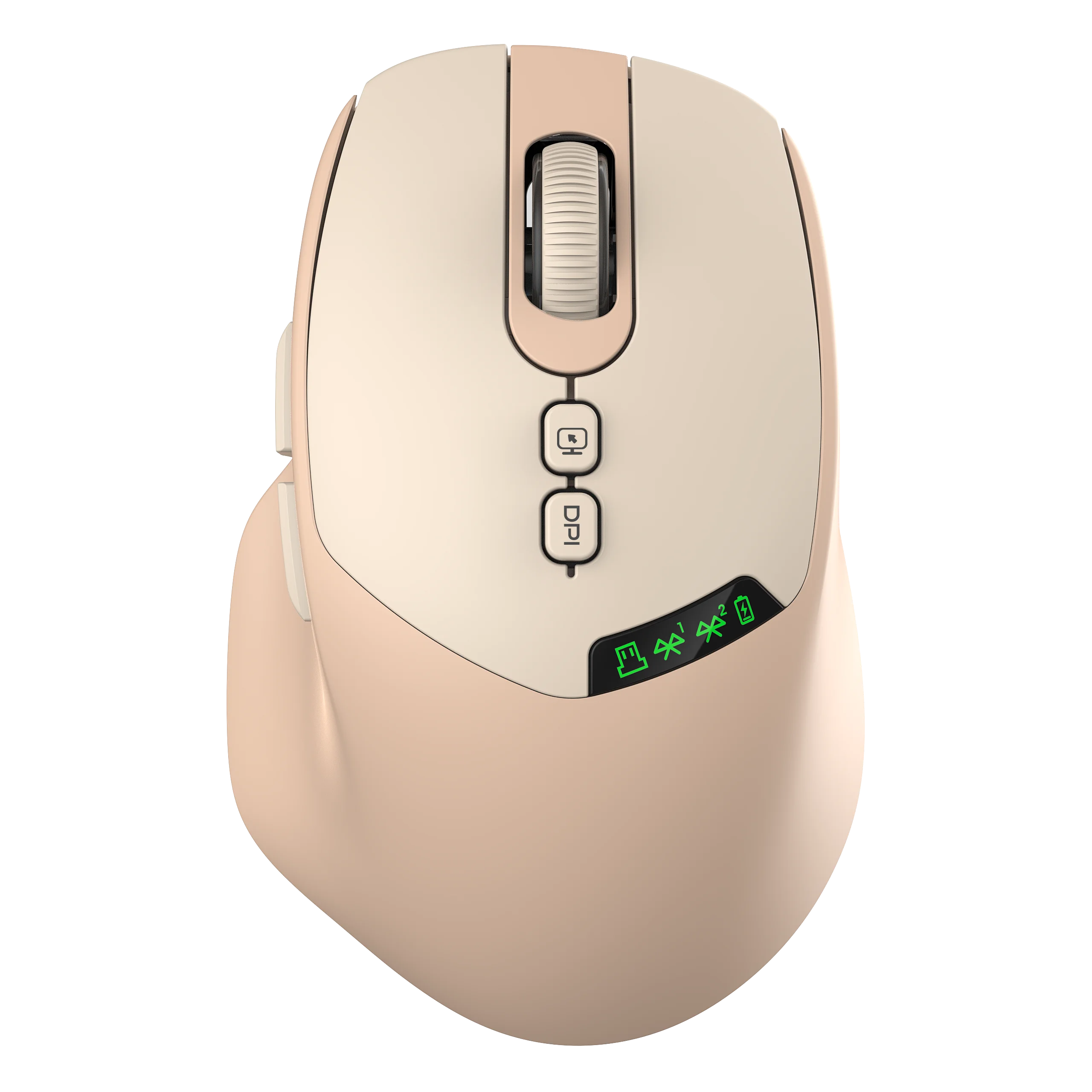 T02 Pro Wireless Mouse with OLED Display, Bluetooth & USB Dual Connectivity, Noiseless Design, Multi-Device Support for PC/Lapto