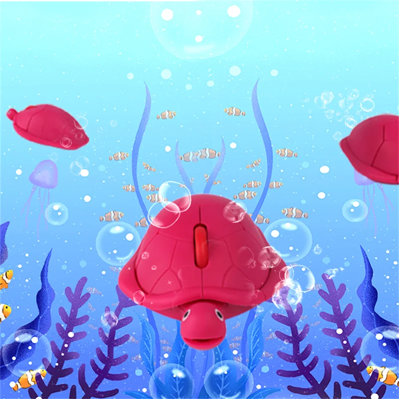Wireless 2.4G Little Turtle Mouse Low Noise Button Plug and Play Cute and Funny Mause Office Use Play Game Mice Gift For Kids