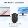 2.4G Wireless Mouse Bluetooth 5.4 Gaming Mouse Ergonomic Mice 800-1200-1600 DPI Mouse Rechargeable Office Mice for PC Laptop
