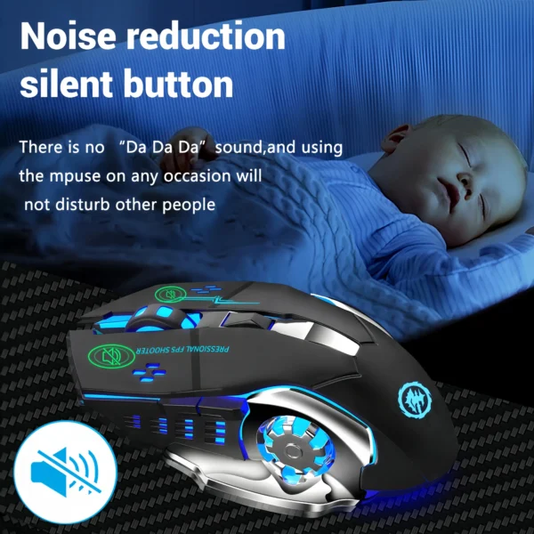 RGB Dual-Mode Bluetooth 5.2 Mouse 2.4G Wireless Mouse Gaming Mouse Rechargeable Silent Mouse 3600 DPI Mouse Mice for Laptop