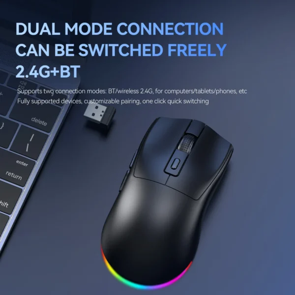 2.4G Bluetooth Dual Mode Receiver Optical Mouse Wireless Gaming Mouse 1600DPI Bluetooth Compatible Mouse for MacBook L