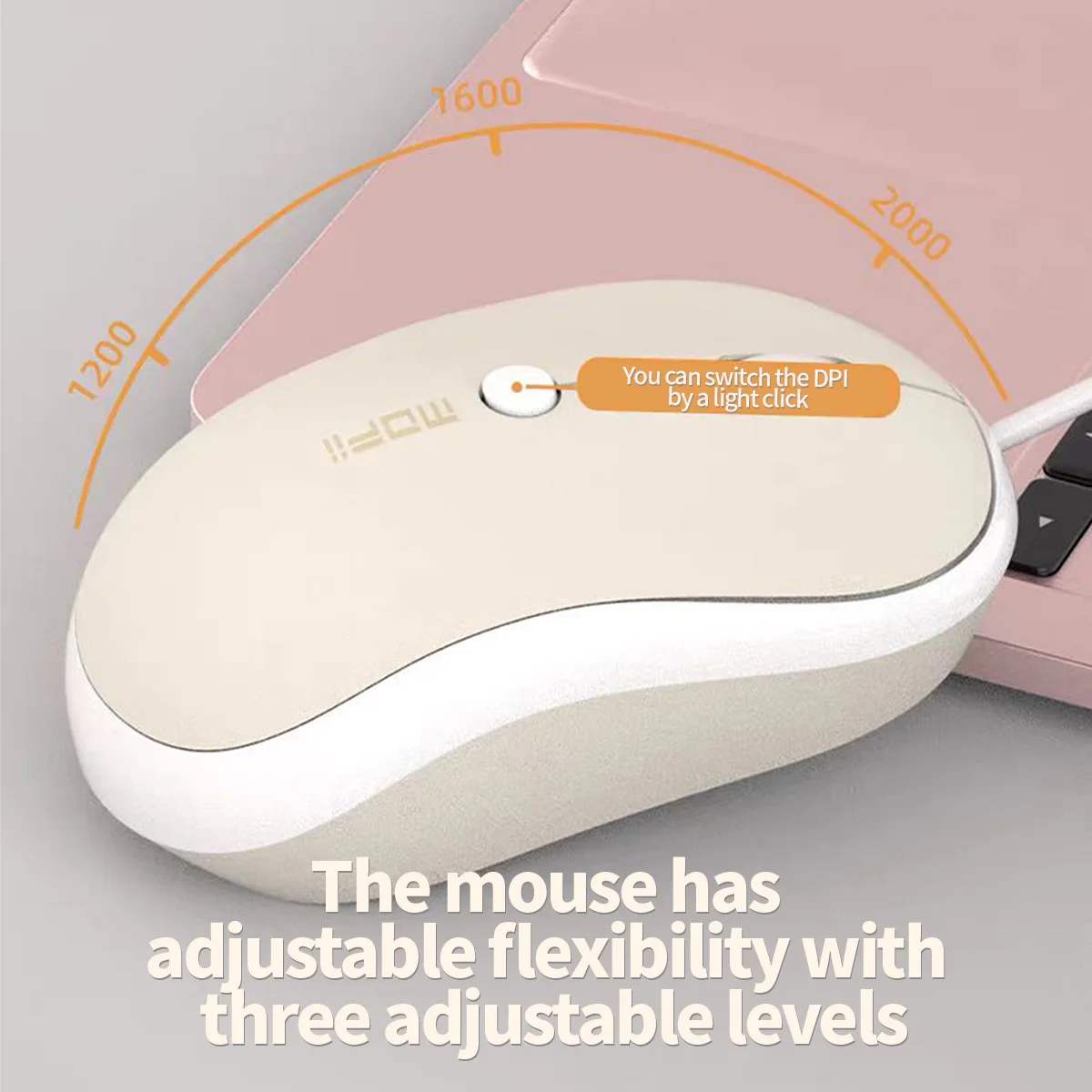 Wired Connection Minimalist Style Compact and Portable Easy to Connect Silent for Office M5 Mouse