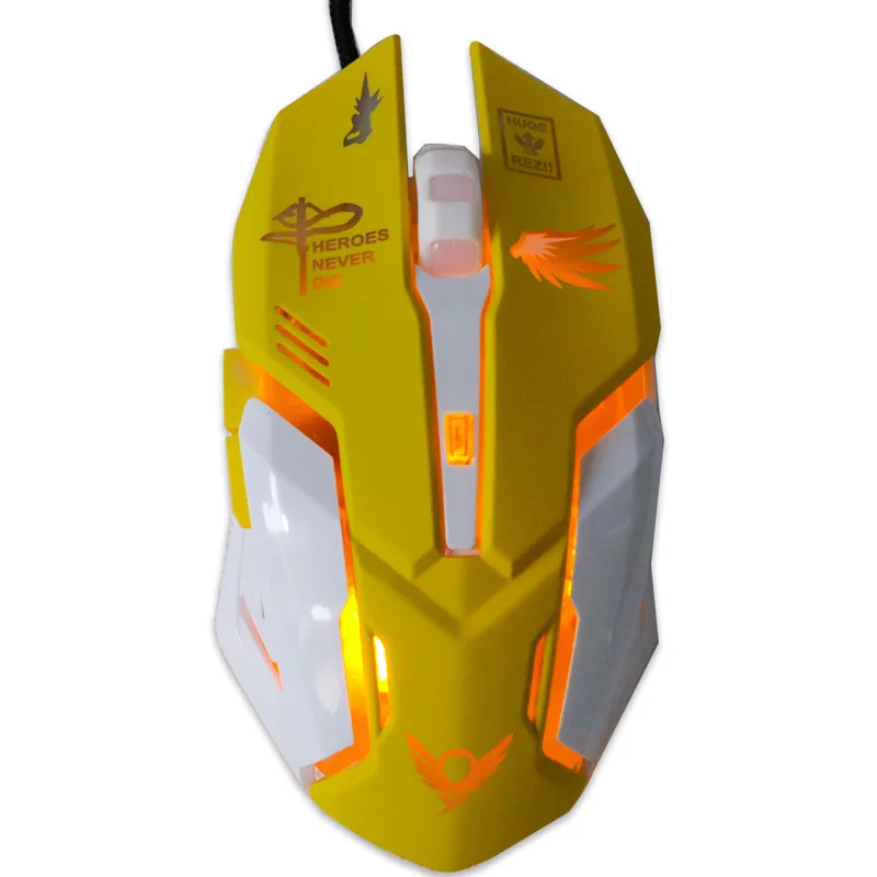 Sb6784f1468e543568ce642e3cbe4ff985.webp 2400DPI Gaming Mouse Color Backlit Silent Mouse USB Wired Gaming Mouse Pink Computer Professional for Lol Data Laptop