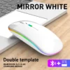 Wireless Mouse 2.4GHz Bluetooth Rechargeable Mouse Quiet Ergonomic Gaming Mouse With USB Backlight 1600DPI Mouse For PC Laptops