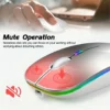 Wireless Mouse 2.4GHz Bluetooth Rechargeable Mouse Quiet Ergonomic Gaming Mouse With USB Backlight 1600DPI Mouse For PC Laptops