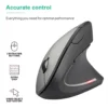 Ergonomic Wireless Vertical Mouse 2.4GHz Wireless Optical Mice 3 Adjustable DPI 800/1200/1600 6 Buttons For Laptops PC Computer