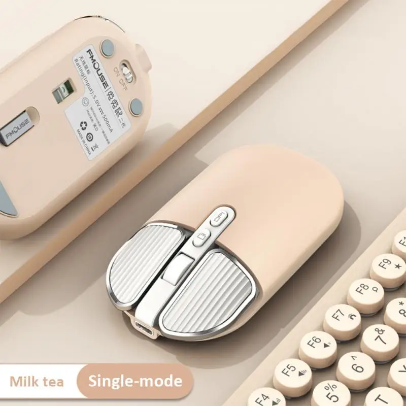 Single Mode Mute M203 Second Generation Wireless Mouse Cute Office Home Laptop Charging Mouse Computer Accessories