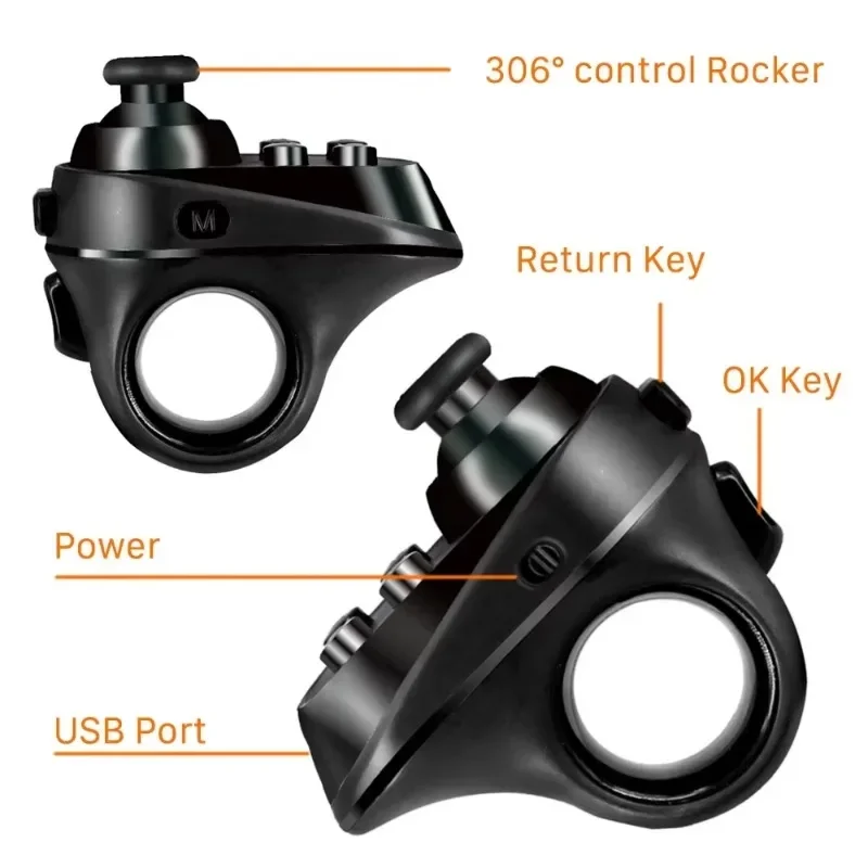 Finger Ring Mini Mouse Wireless Finger Mouse Kits Remote Control Joystick Adapter Game Pause Page Function Tablet PC Mobile IOS