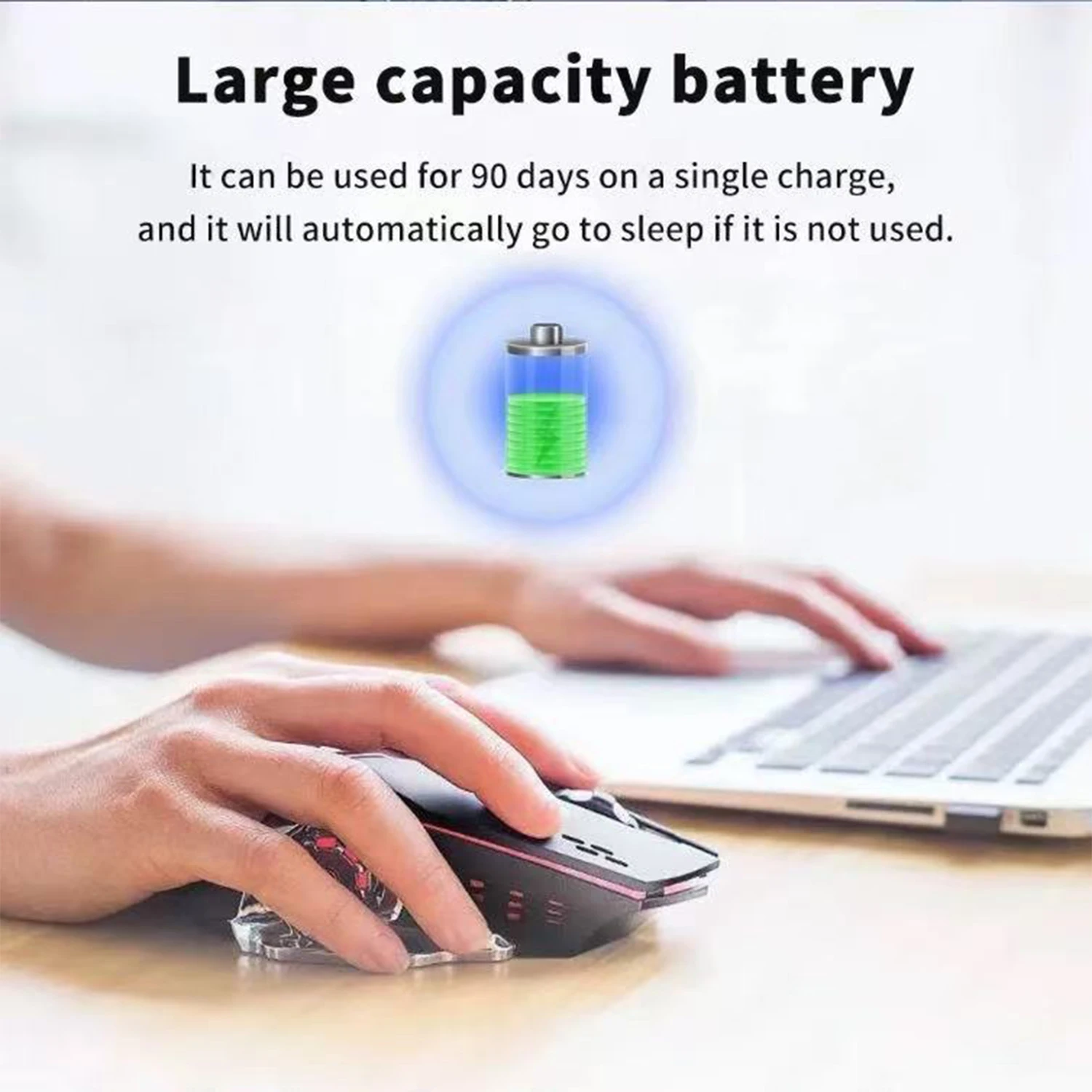 Bluetooth Mouse Gaming Computer Rechargeable Wireless Mouse USB Mechanical E-Sports Backlight PC Gamer Mouse For Computer