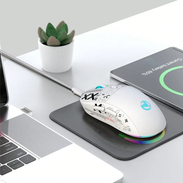 RGB Backlit Gaming Mouse Wired 2.4G Bluetooth Wireless New Model 650mAh Battery 500 Million Clicks up to 4000 DPI