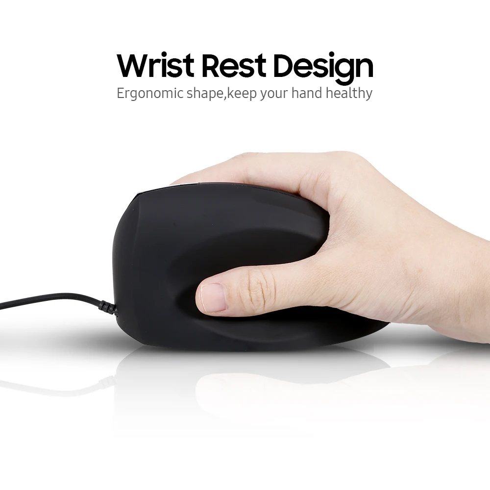 Sd657a17ae7fb4bc09d8d771adf6a01f6t.webp Vertical Wired Mouse Ergonomic Optical 3 Key Gaming Mouse for PC /Laptop Black mouse wired vertical optical