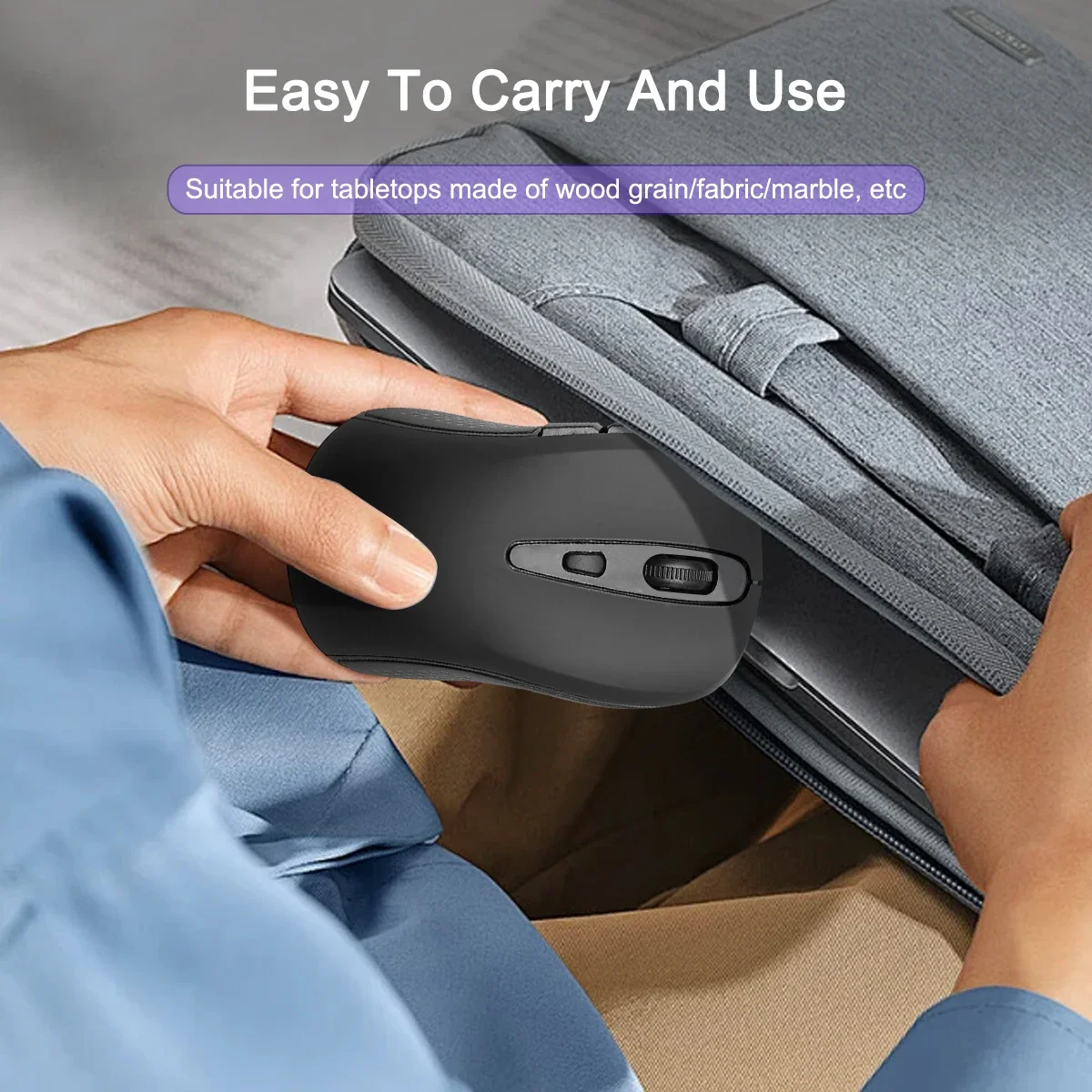 2.4G Wireless Mouse Portable Optical Office Mouse Silent Mouse Adjustable DPI Levels for Laptop Notebook PC MacBook Battery Mice