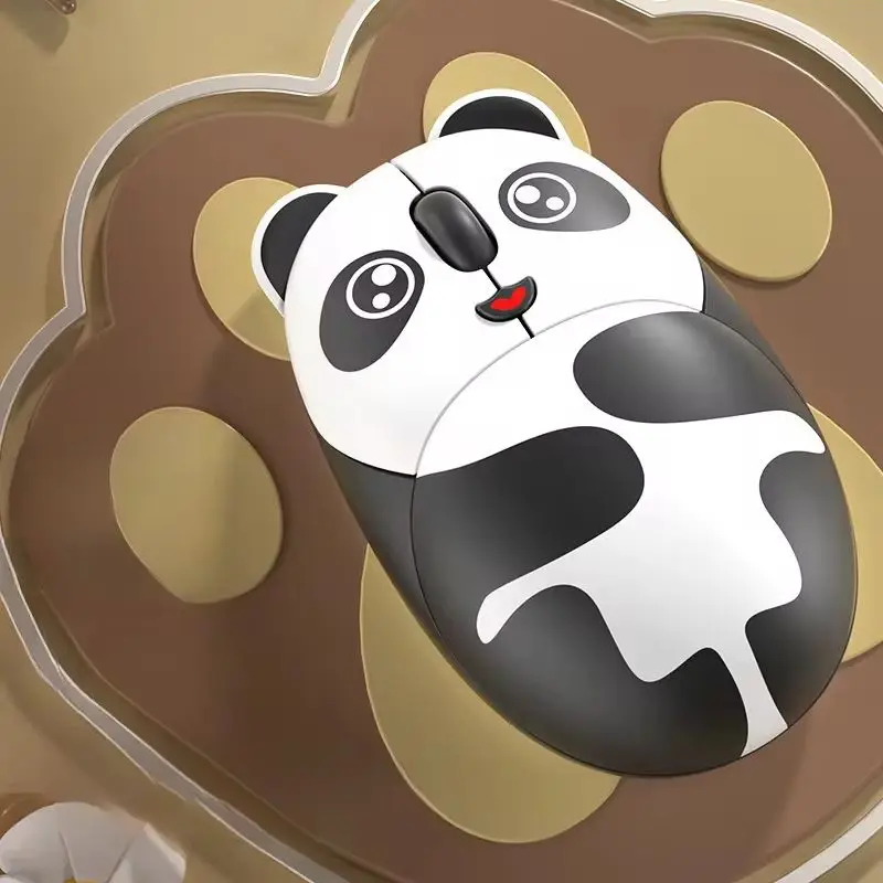 Panda Cartoon Animal Female New Bluetooth Wireless Dual-Mode Mouse Cute And Convenient 2.4g Desktop Laptop Universal