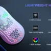 2.4G Wireless Mouse with RGB Backlit 6-button 3-speed DPI Type C Rechargeable Ergonomic Honeycomb Design Gaming Mouse