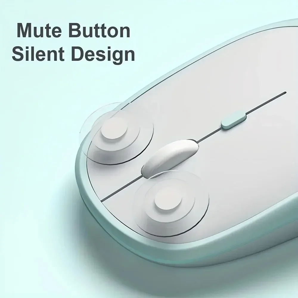 Dual Mode Wireless Mouse Bluetooth 2.4G Silent Rechargeable Optical Tracking 3-Level DPI Adjustable For Office Gaming Laptop