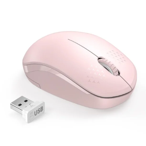 Seenda 2.4G USB Wireless Mouse with USB Receiver Portable Mint Green Mini Slim Mause for PC Computer Tablet Laptop
