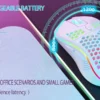 2.4G Wireless Mouse with RGB Backlit 6-button 3-speed DPI Type C Rechargeable Ergonomic Honeycomb Design Gaming Mouse