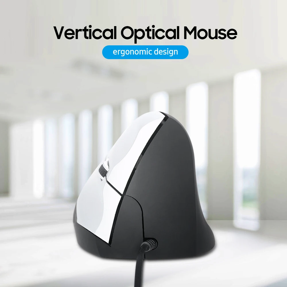 Vertical Wired Mouse Ergonomic Optical 3 Key Gaming  Mouse for PC /Laptop Black mouse wired vertical optical