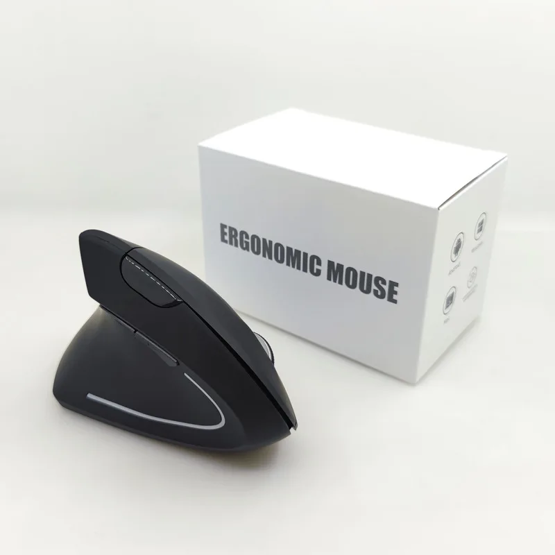2.4G Left Hand Wireless Vertical Mouse Ergonomic Design High Precision Optoelectronic Portable USB Game Mice  For PC and Laptop