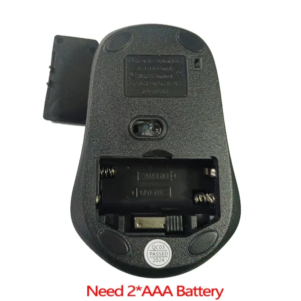 2.4G Wireless Mouse Portable Optical Office Mouse Silent Mouse Adjustable DPI Levels for Laptop Notebook PC MacBook Battery Mice