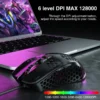 Wired Gaming Mouse Low Latency 12800 DPI 7 Buttons Macro Software Honeycomb Mice for PC Laptop
