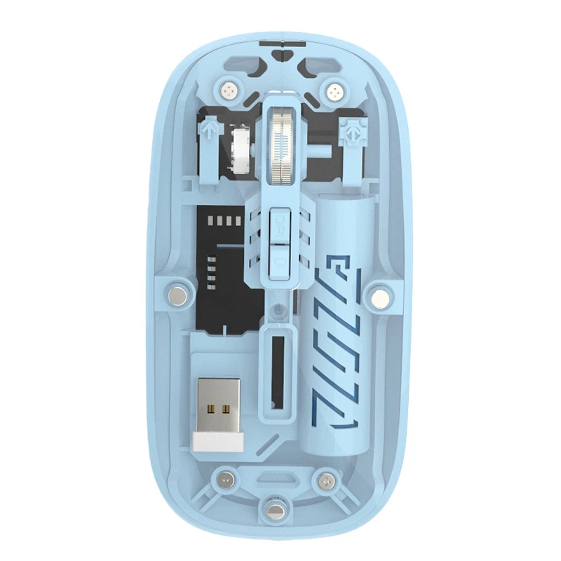 Transparent Dual Mode Wireless Mouse  2.4G Bluetooth Rechargeable Mouse Silence Ergonomic Mouse For iPad Laptop Tablet Phone PC