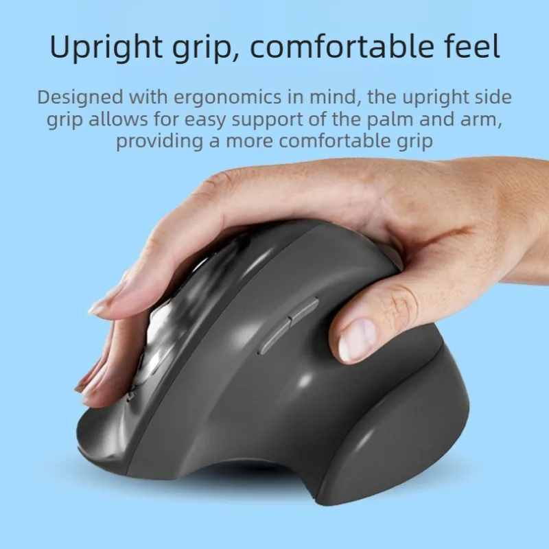 Mini Vertical Ergonomic Small Mouse Rechargeable Dual-mode Silent wireless mouse DPI Adjustable Office Mice For Ipad PC Phone