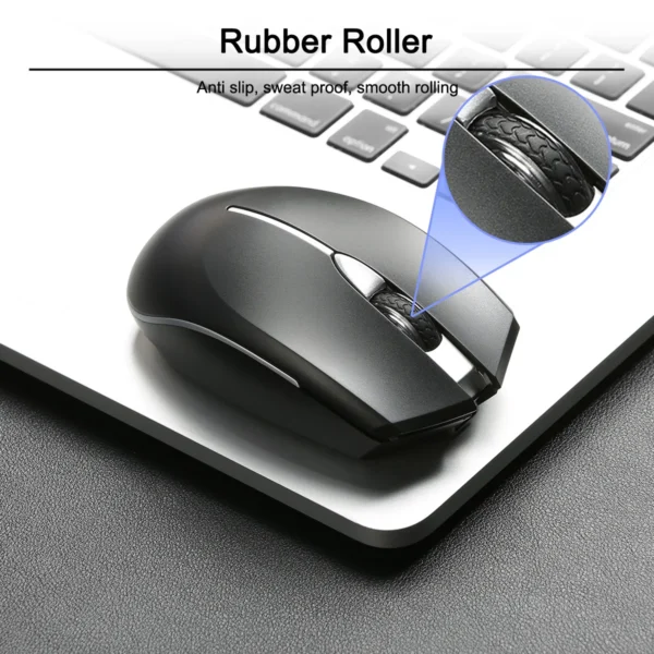 2.4G Wireless Mouse 4 Buttons Professional Optical Wireless 1600 DPI Mouse Rechargeable Mouse Portable for Laptop PC Gamer