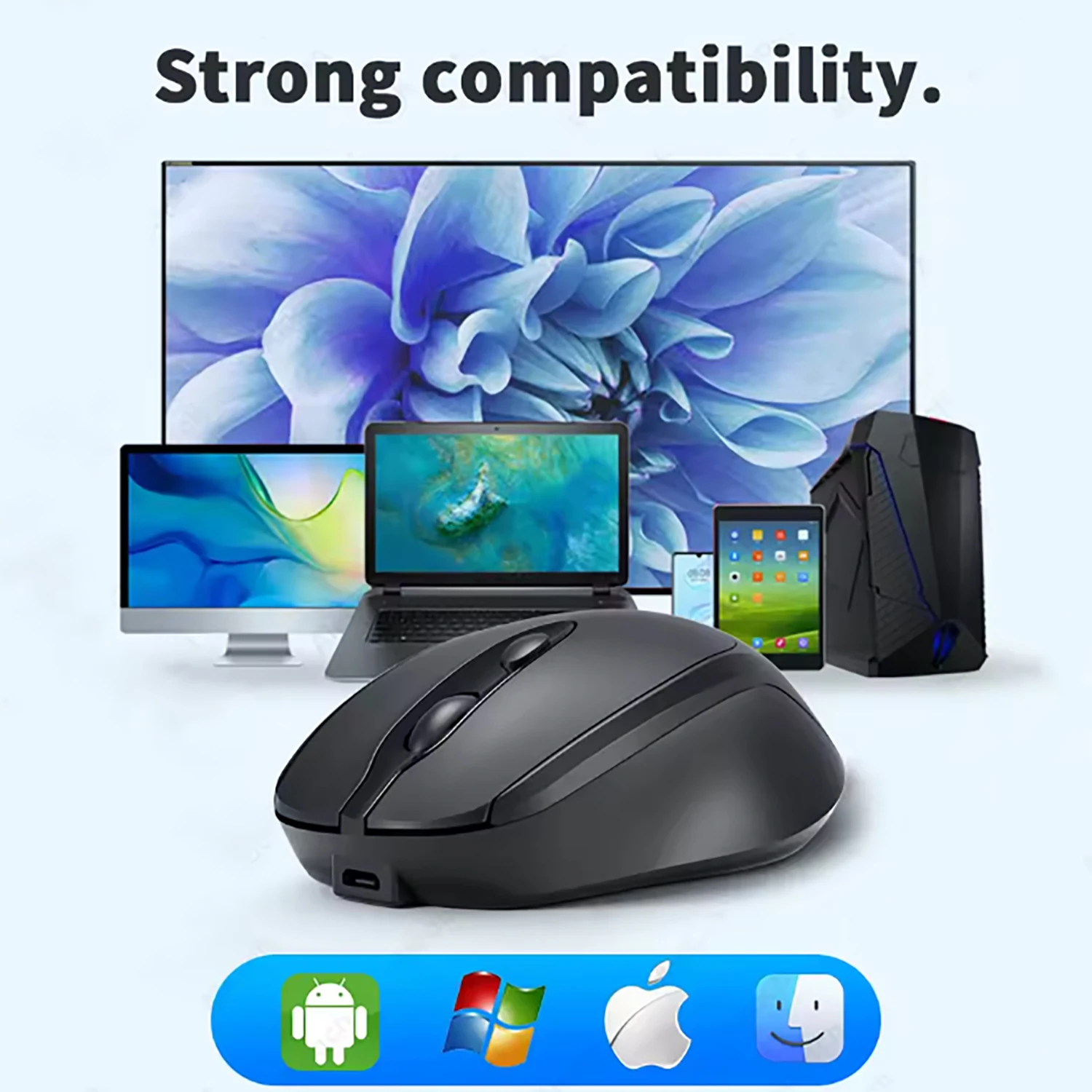 2025New Rechargeable Wireless Bluetooth Mouse Silent WIRELESS COMPUT MOUS USB Ergonomic Gamer Mouse For Computer Laptop Macbook