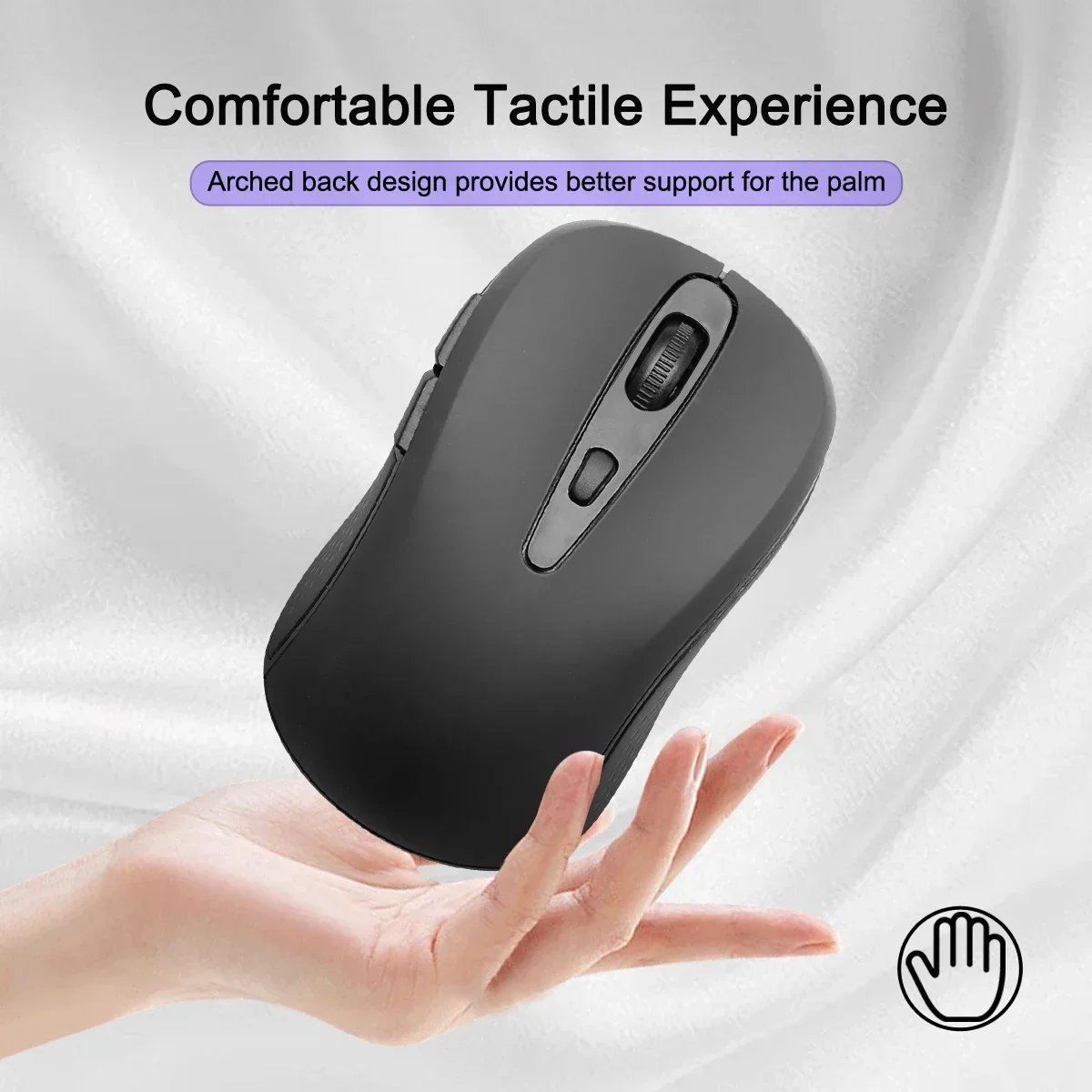 2.4G Wireless Mouse Portable Optical Office Mouse Silent Mouse Adjustable DPI Levels for Laptop Notebook PC MacBook Battery Mice