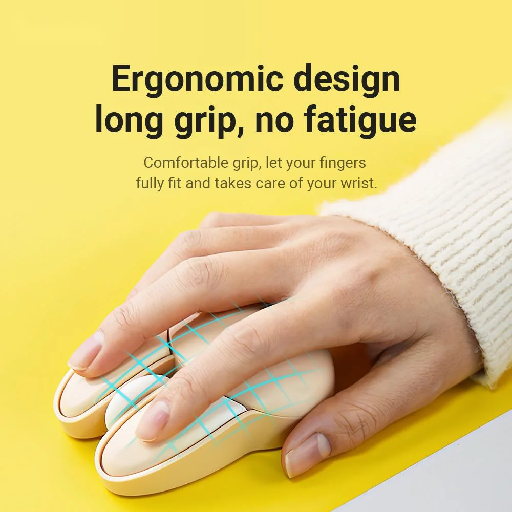 2.4G Wireless Silent Mouse Cute Pink Rabbit Portable Lightweight Ergonomic 1200DPI Computer USB Mice For Office Laptop PC Mac