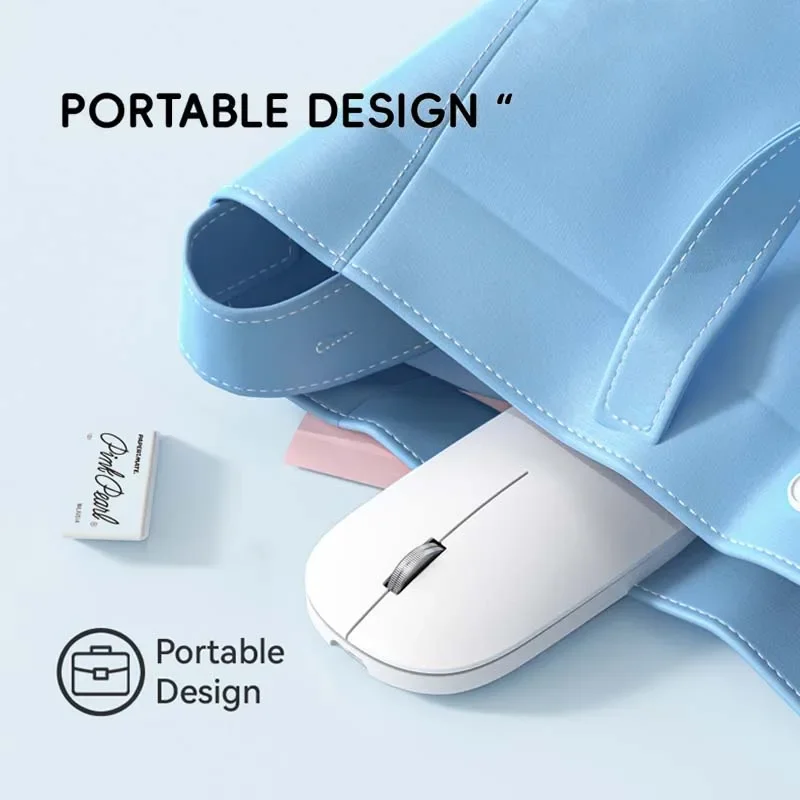 2.4G Wireless Mouse Type C Bluetooth Dual Mode DPI Adjustable Rechargeable Silent Ergonomic Morandi Portable Office Mouse