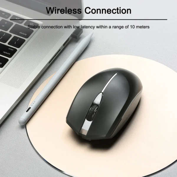 2.4G Wireless Mouse 4 Buttons Professional Optical Wireless 1600 DPI Mouse Rechargeable Mouse Portable for Laptop PC Gamer