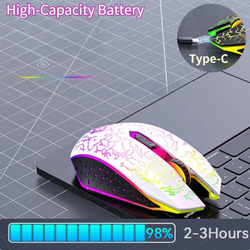 2.4G Bluetooth Wireless Mouse Gaming Mouse Silent Mouse Rechargeable Mouse 800-1200-1600 DPI Mouse Mice for PC Laptop Macbook