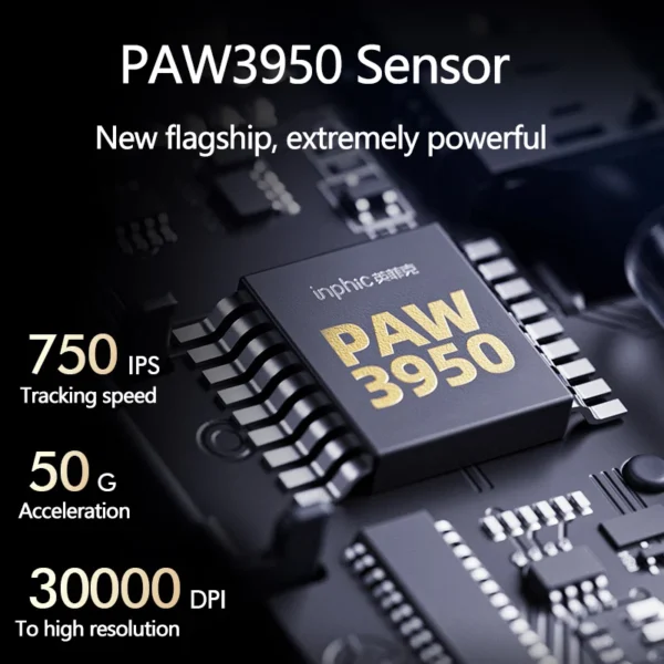 Sf834781350a54bc3a3cfce930c3f5d96a.webp Inphic IN9 Ultra Gaming Mouse PAW3950 Sensor Vibration Feedback OLED Screen Intelligent Display Wireless Mouse Boyfriend's Gift