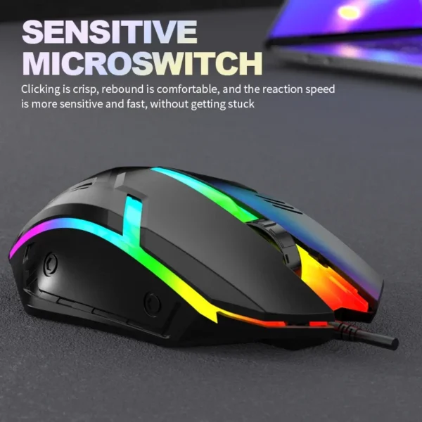 Sf915fc4677484f90b1365cad4dfd2835Z.webp Sports LED Luminous Backlit Wired Mouse USB Wired For Desktop Laptop Mute Office Computer Gaming Mouse