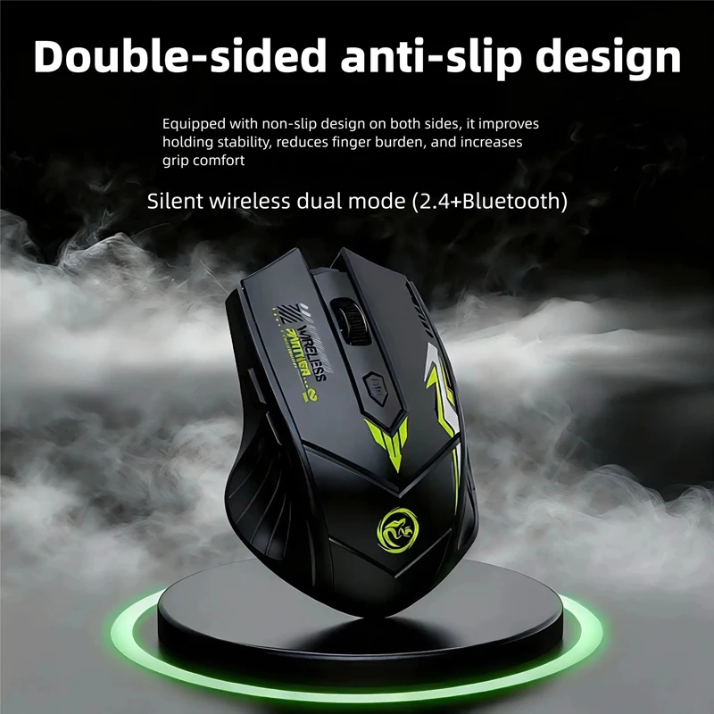 FK5 Bluetooth Compatible 2.4G Wireless Mouse 6 Buttons Gaming Mice Rechargeable Low Noise Buttons 1600 DPI For PC Laptop