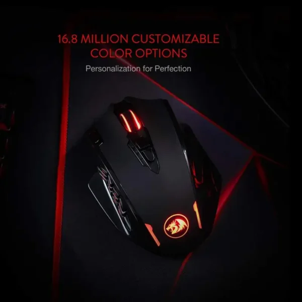 Gaming 16000 DPI Wired 2.4Ghz Wireless RGB Optical Gamer Mice 16 Programmable Buttons, Black/White Mouse