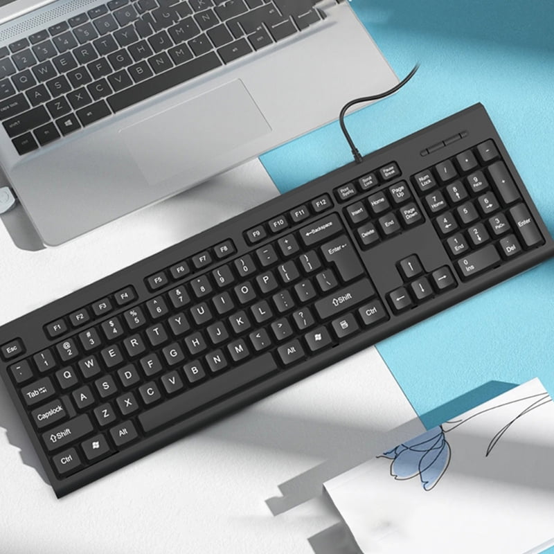 104 Keys USB Corded Keyboard Gaming Keyboard Mechanical Sensation Membrane Keyboard For Gaming PC Laptop Computer